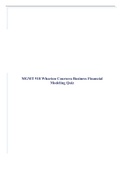 MGMT 918 Wharton Coursera Business Financial Modeling Quiz