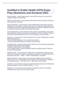 Certified in Public Health &lpar;CPH&rpar; Exam Prep &lpar;Questions and Answers&rpar; 2023