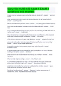 Maryville NURS 620 Adult 1 EXAM 1 questions and answers 