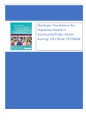 Stanhope: Foundations forPopulation Health inCommunity/Public HealthNursing, 5th Edition TESTBANK