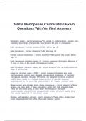 Nams Menopause Certification Exam Questions With Verified Answers