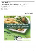 TEST BANK for Nutritional Foundations and Clinical Applications&colon; A Nursing Approach 8th Edition &lpar;Michele Grodner &comma; Sylvia Escott&comma;2024&rpar; All Chapters 1-20&vert;&vert; Newest Edition