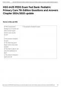 NSG 6435 PEDS Exam Test Bank&colon; Pediatric Primary Care 7th Edition Questions and Answers Chapter 2024&sol;2025 update
