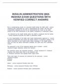 INSULIN ADMINISTRATION QMA INDIANA EXAM QUESTIONS WITH VERIFIED CORRECT ANSWRS