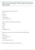 NOS 120 Study Guide With Complete Solutions 2024&sol;2025