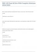 NOS 120 Final All Sets With Complete Solutions 2024&sol;2025