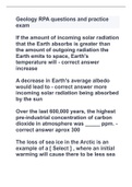Geology RPA questions and practice exam 2022&sol;2023 with 100&percnt; complete solutions