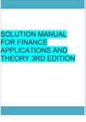  SOLUTION MANUAL FOR FINANCE APPLICATIONS AND THEORY 3RD EDITION | DOWNLOAD TO SCORE A