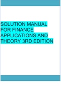  SOLUTION MANUAL FOR FINANCE APPLICATIONS AND THEORY 3RD EDITION &vert; DOWNLOAD TO SCORE A