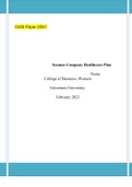 C428 Paper 2SK1 Seamus Company Healthcare Plan &vert;Name  College of Business&comma; Western Governors University 