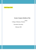 C428 Paper 2SK1 Seamus Company Healthcare Plan |Name  College of Business, Western Governors University 