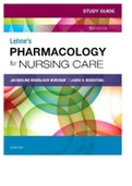 Chapters for Lehnes pharmacology for nursing care 10th Edition full test bank