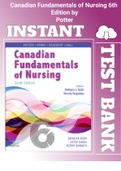 | Copy |Test Bank for Canadian Fundamentals of Nursing 6th Edition by Potter| All Chapters|