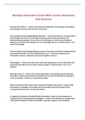 NURSING INFORMATICS  BUNDLED EXAM WITH COMPLETE SOLUTION
