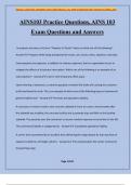 AINS103 Practice Questions&comma; AINS 103 Exam Questions and Answers