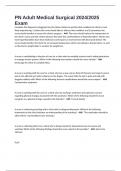 PN Adult Medical Surgical 2024&sol;2025 Exam