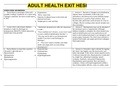 Adult Health Exit HESI study