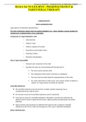 Review for NCLEX-RN&reg; - PHARMACOLOGY & PARENTERAL THERAPY