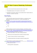 CLC 222 Mod 4 Contract Monitoring&colon; Performance Exam