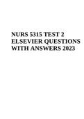 NURS 5315: Advanced Pathophysiology Exam 1 Latest 2023, NURS 5315 TEST 2 ELSEVIER Exam, NURS 5315 Advanced Pathophysiology Test 1, NURS 5315 Exam 3 Blueprint 3 Latest 2023, NURS 5315 Exam 4 Blueprint 2023, NURS 5315 Gastrointestinal Module 9 (GI System An