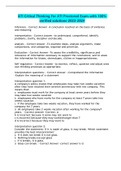 ATI Critical Thinking For ATI Proctored Exam-with 100&percnt; verified solutions-2023-2024