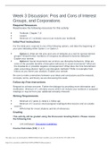 POLI 330N Week 3 Discussion&colon; Pros and Cons of Interest Groups&comma; and Corporations &lpar;Option 1&rpar; &vert; Highly RATEDWeek 3 Discussion&colon; Pros and Cons of Interest Groups&comma; and Corporations