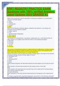 ARRT REGISTRY PRACTICE EXAM Questions with 100- verified Answers Latest Updates 2024 GRADED