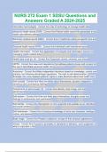 NURS 272 Exam 1 SDSU Questions and Answers Graded A 2024-2025