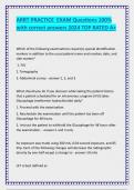 ARRT PRACTICE EXAM Questions 100- with correct answers 2024 TOP RATED A&plus;