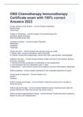 ONS Chemotherapy Immunotherapy Certificate exam with 100&percnt; correct Answers 2023