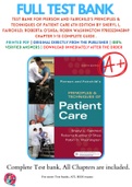 Test Bank For Pierson and Fairchild's Principles & Techniques of Patient Care 6th Edition By Sheryl L&period; Fairchild&semi; Roberta O'Shea&semi; Robin Washington 9780323445849 Chapter 1-13 Complete Guide &period;