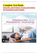 Complete Test Bank&colon; Maternity And Pediatric Nursing 4th Edition By Susan Ricci Latest Update&period;