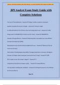 BPI Analyst Exam Study Guide with Complete Solutions