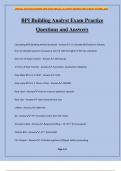 BPI Building Analyst Exam Practice Questions and Answers