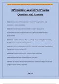 BPI Building Analyst Pt 2 Practice Questions and Answers
