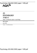 Psychology AS AQA 2022 paper 1 MS&period;pdf 