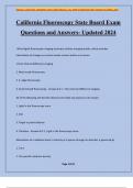 California Fluoroscopy State Board Exam Questions and Answers- Updated 2024