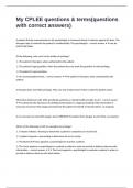 My CPLEE questions & terms&lpar;questions with correct answers&rpar;