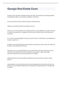 Georgia Real Estate Exam  2023 with 100&percnt; correct answers