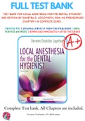 Test Bank For Local Anesthesia for the Dental Hygienist 2nd Edition By Demetra D. Logothetis, RDH, MS 9780323396332 Chapter 1-16 Complete Guide .
