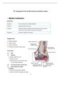 Topography of the medial and lateral malleolar regions (Golden notes)