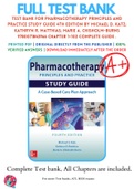 Test Bank For Pharmacotherapy Principles and Practice Study Guide 4th Edition By Michael D. Katz; Kathryn R. Matthias; Marie A. Chisholm-Burns 9780071843966 Chapter 1-102 Complete Guide .