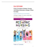 Wong's Essentials of Pediatric Nursing 11th Edition Hockenberry Rodgers Wilson Test Bank