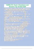NURS-272&colon; Exam 3 Questions and Answers Top Graded 2024
