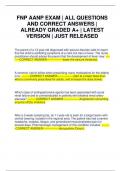 FNP AANP EXAM &vert; ALL QUESTIONS AND CORRECT ANSWERS &vert; ALREADY GRADED A&plus; &vert; LATEST VERSION &vert; JUST RELEASED