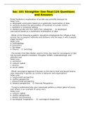 Soc 101 Straighter line final&sol;124 Questions and Answers