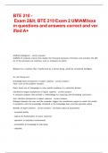 BTE 210 - Exam 2< BTE 210 Exam 2 UMIAMI&sol;exam questions and answers correct and verified A&plus;