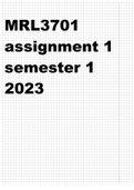 MRL3701 Assignment 1 Semester 1 2023