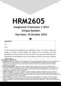 HRM2605 Assignment 6 &lpar;ANSWERS&rpar; Semester 2 2024 - DISTINCTION GUARANTEED