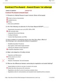 Contract Pre-Award - Award Exam 1st attempt